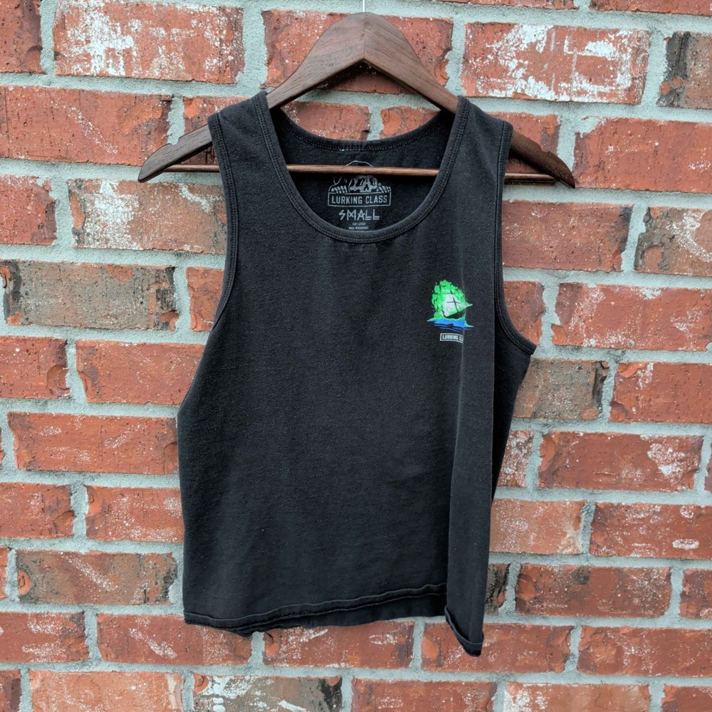 Lurking Class Tank Top Mens Small Black Welcome To Paradise Graphic Muscle Tee